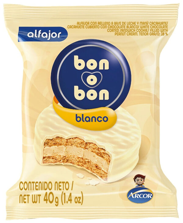 Alfajor bonobon blanco