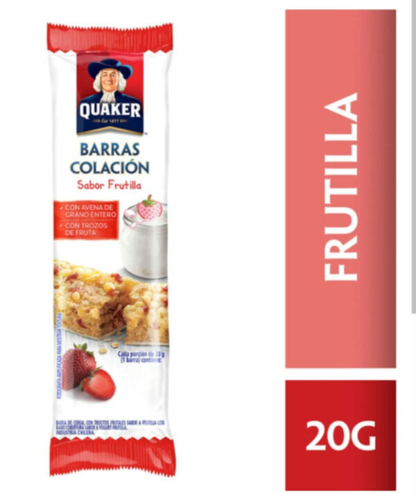 Barra de Cereal Quaker con Trozos de Frutilla 20G