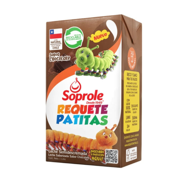Leche chocolate semidescremada Soprole 1L