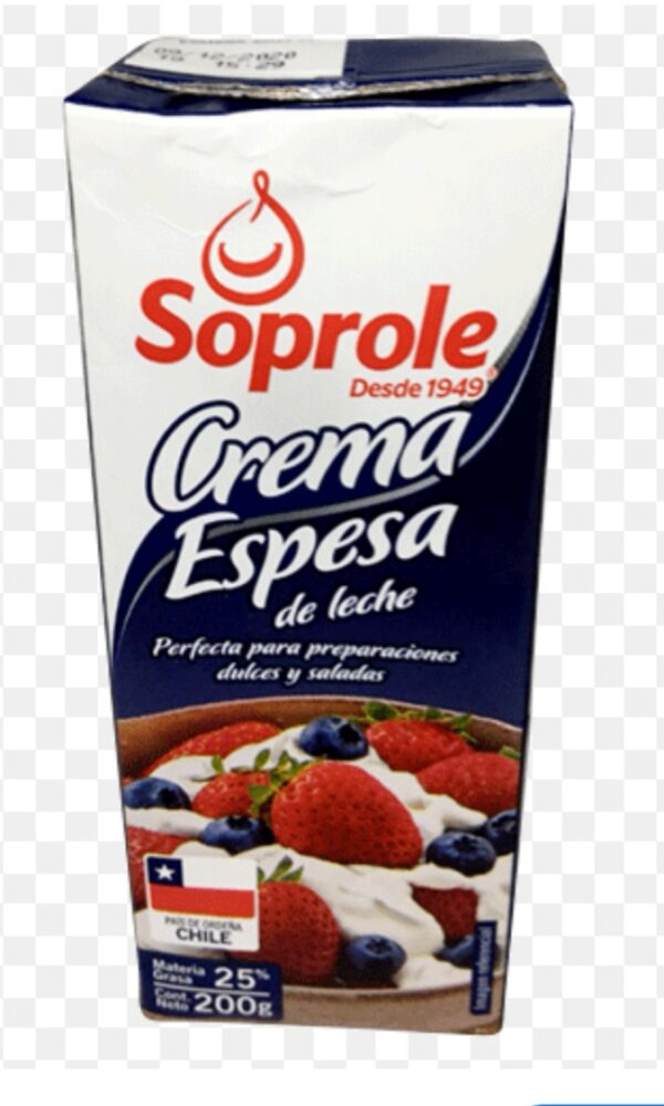 Crema espesa de leche 200g