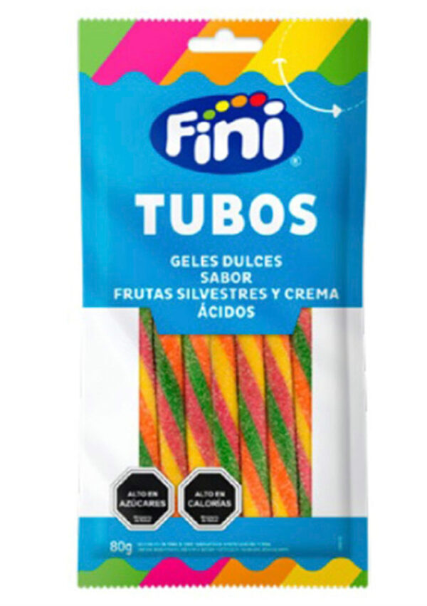 Tubos sabor frutas y crema ácidos 80g