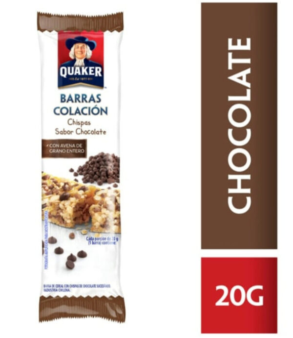Barra Cereal Quaker con Chispas con Cacao 20 g