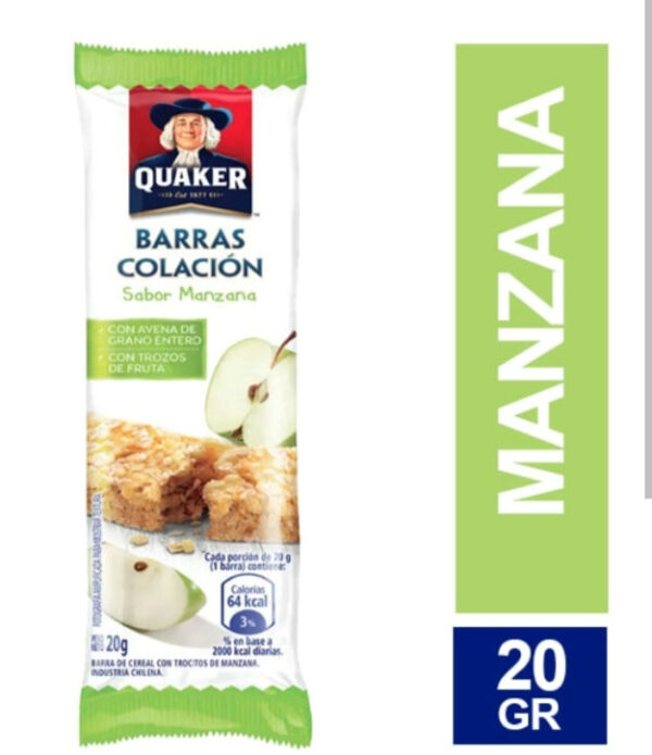 Barra de Cereal Quaker con Trozos de Manzana 20 g