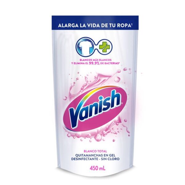 Vanish blanco total quitamanchas en gel 450ml