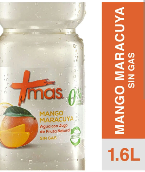 AGUA MAS DE MANGO Y MARACUYA 1.6 L