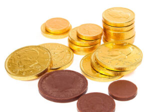 moneda de chocalate