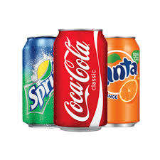 bebidas en lata cocacola sprite etc. 350 cc