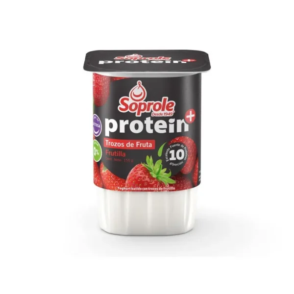 yogurt soprole protein con fruta picada  sabor frutilla