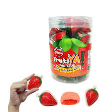 gomitas de frutilla  con centro liquido