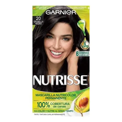 Tinte para cabello Garnier Nutrisse negro